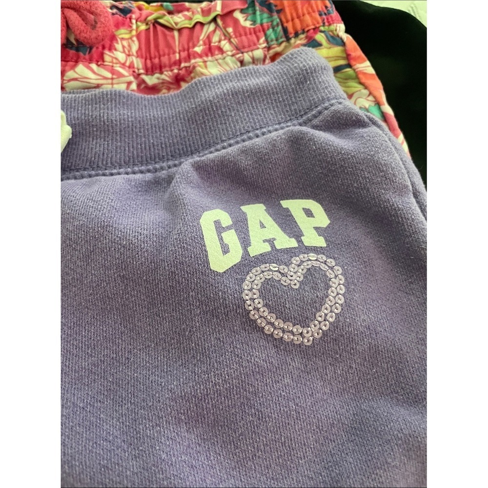 Gap Kids Athletic Works Shorts Bundle Cotton Polyester Floral Black Size S 6-7 - Picture 2 of 10